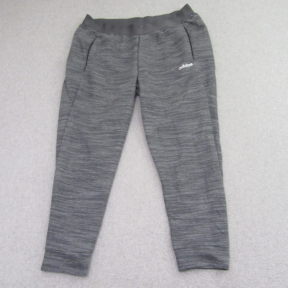 Adidas Womens Jogger Pants XL Gray Sweatpants Tapered Leg Active Athletic